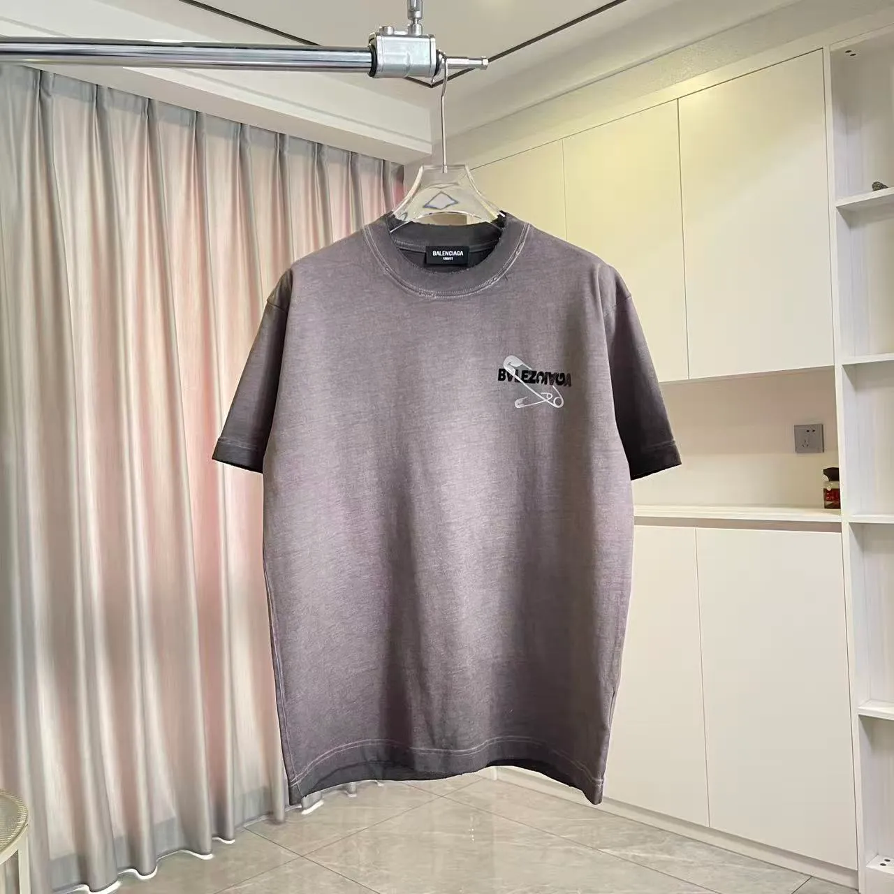 BALENCI*GA 2026 New Arrival logo 320g T Same Style Size：S M L XL XXL ：Black White Gray